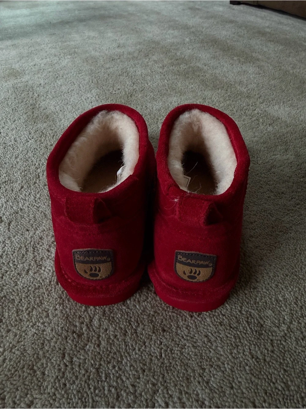 BearPaw Red Plush-Lined Winter Boots
